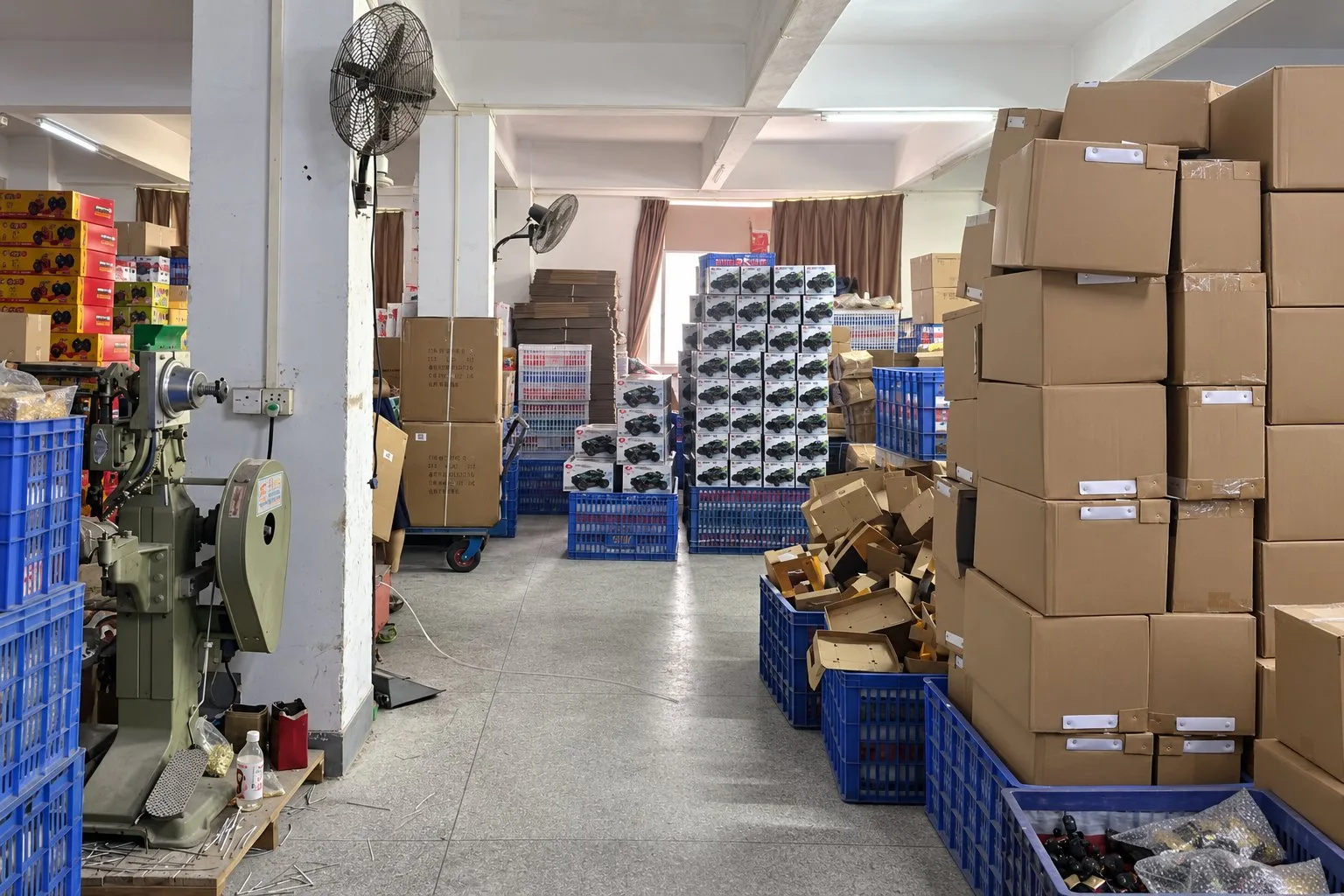 Cartons and finished goods prepared for dispatch
