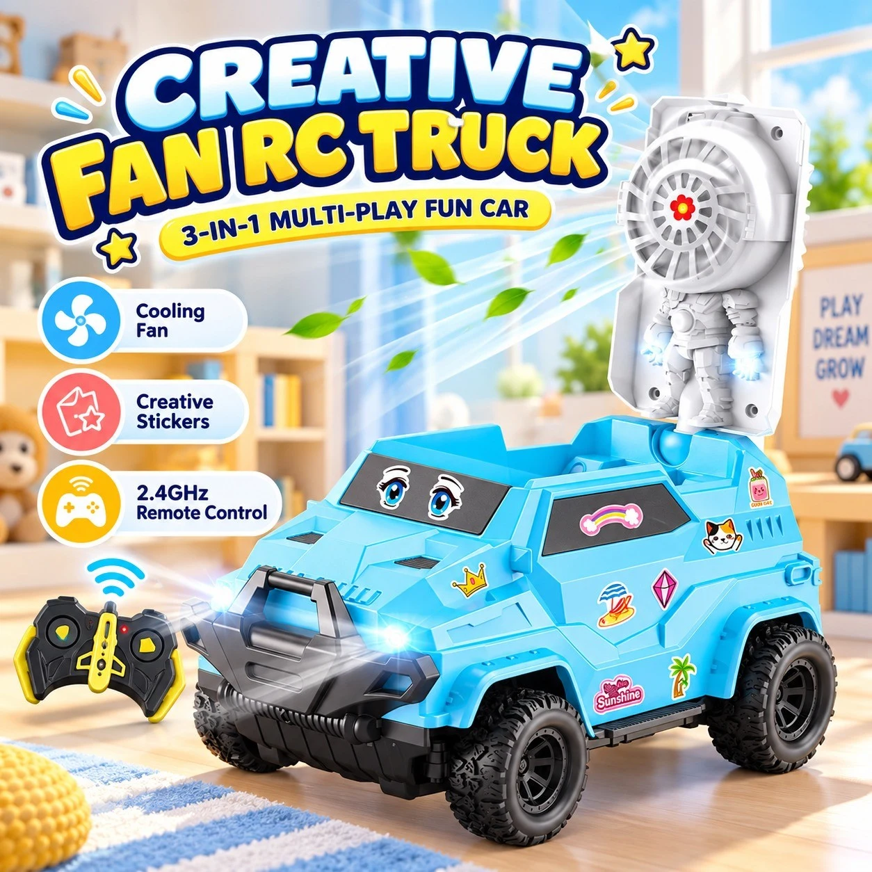 TCS02 DIY Sticker RC Fan Truck