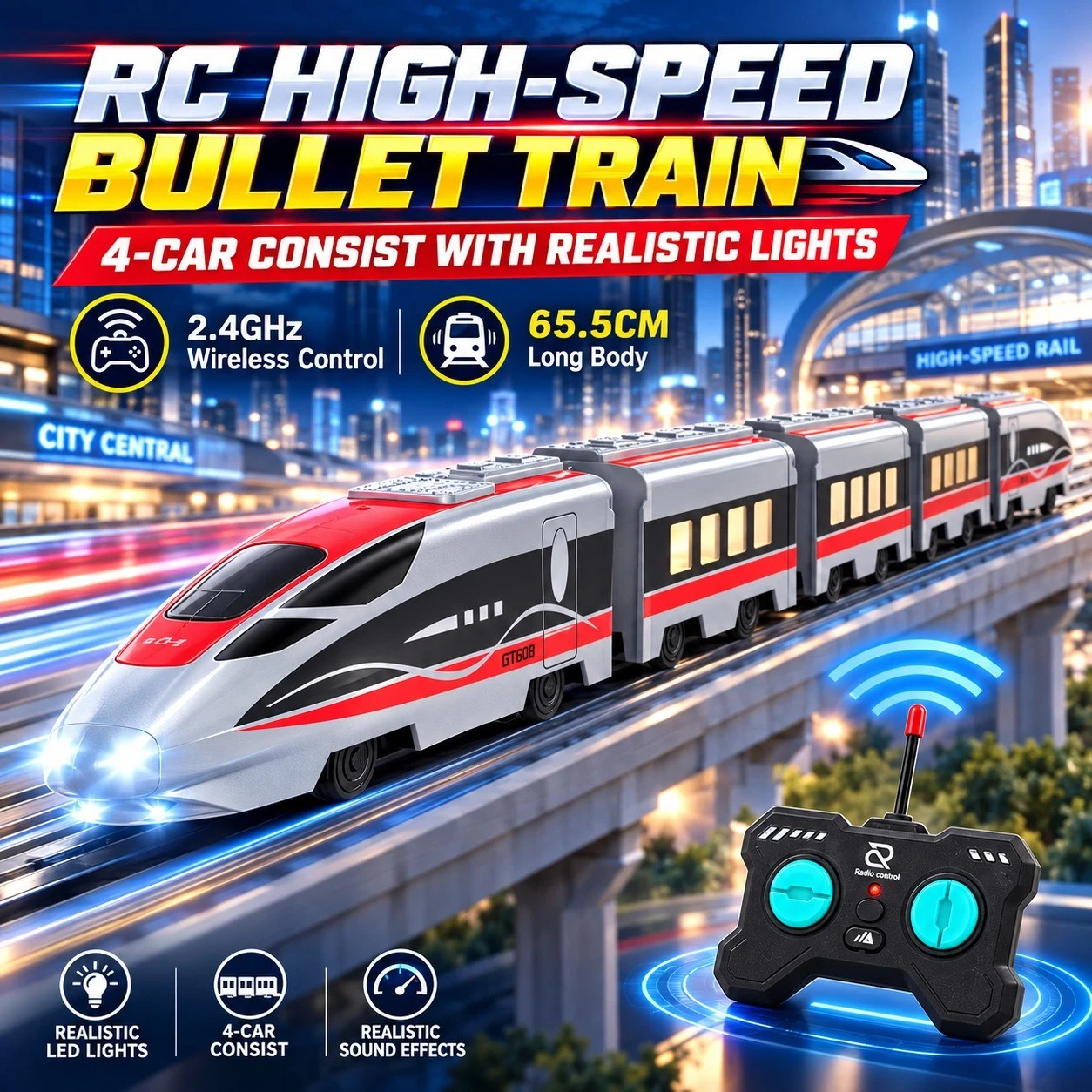TCS31 Four-Car RC Bullet Train