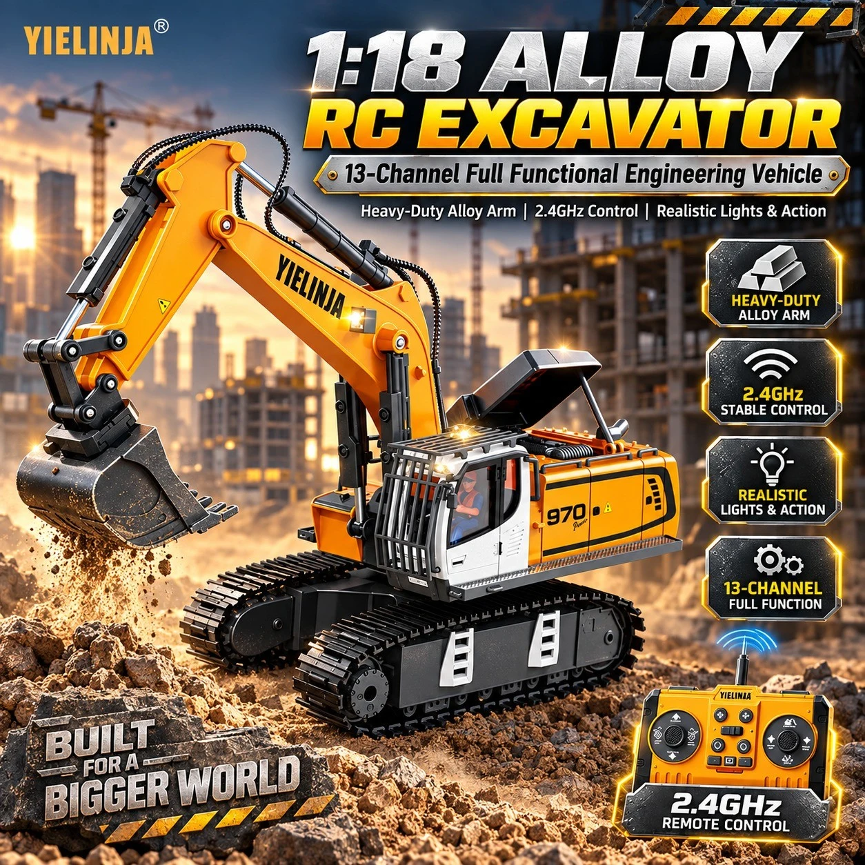 YLJ01 Alloy RC Excavator